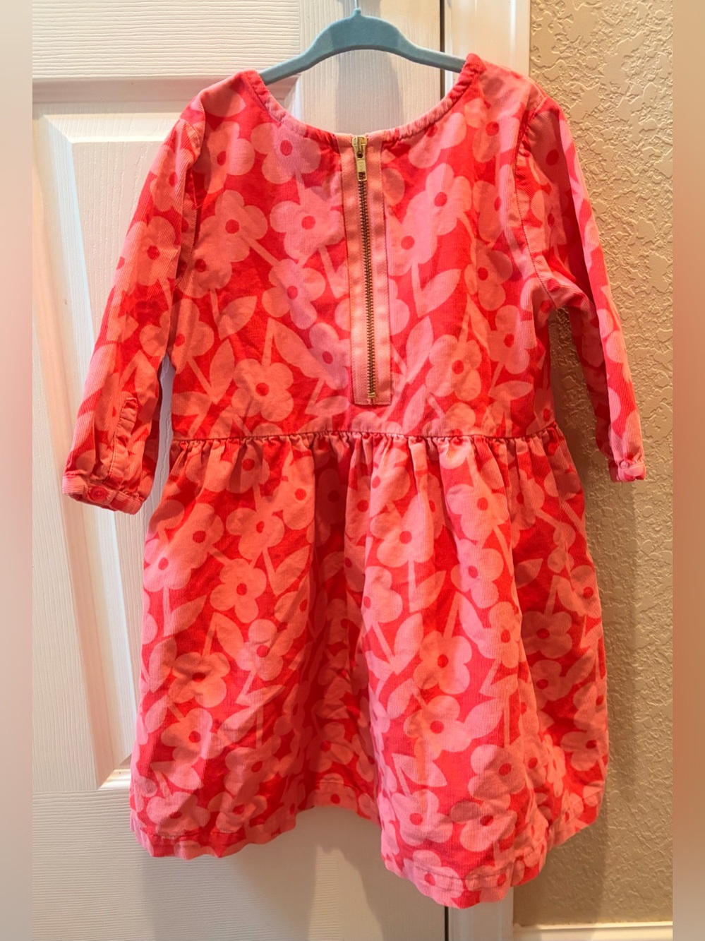 Hanna Andersson Pink Floral corduroy Dress - Picture 3 of 3